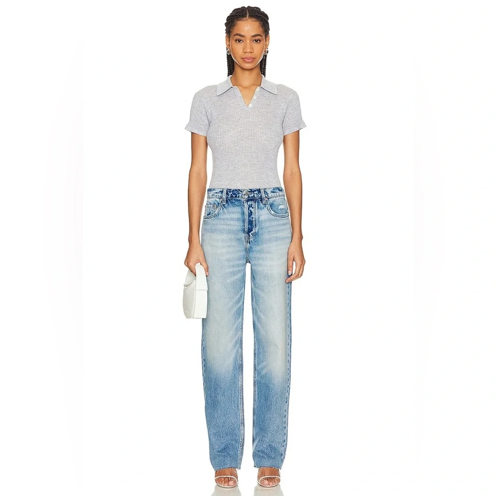 GRLFRND girlfriend distressed low rise boyfriend denim jeans - Picture 5 of 7